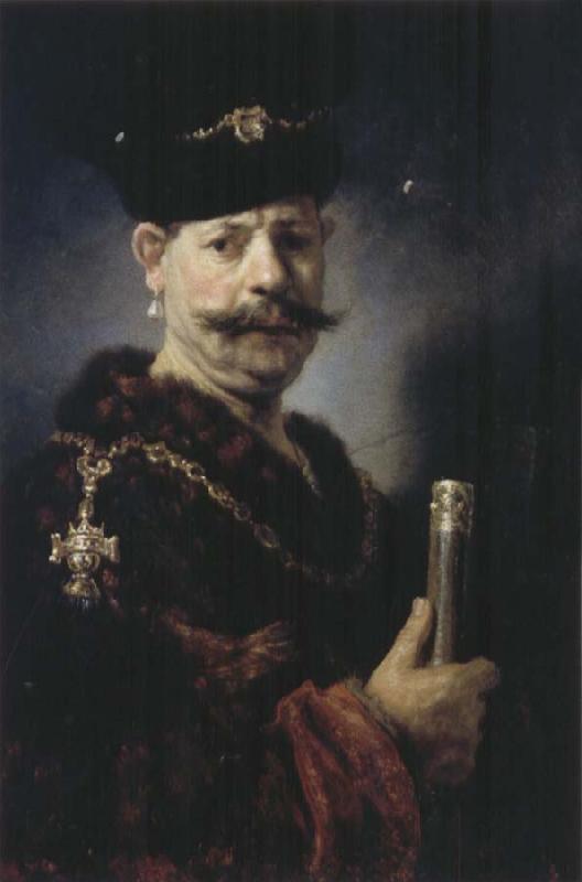 REMBRANDT Harmenszoon van Rijn The Polish Nobleman or Man in Exotic Dress Sweden oil painting art